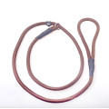 Made in China candy color dog leather leash nylon handle dog leash nylon twisted rope pet leash dog